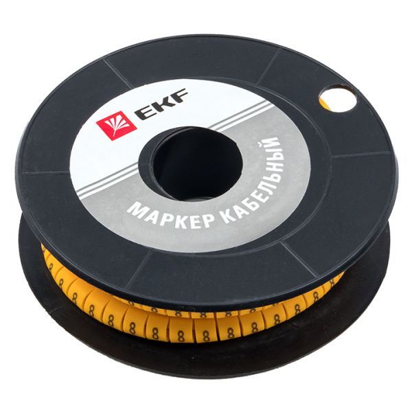 Маркер кабельный 6,0 мм2 "8" (350 шт.) (ЕС-3) EKF