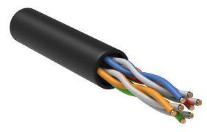 ITK Витая пара U/UTP кат. 5E 4х2х24AWG solid LDPE черный (305м) РФ LC3-C5E04-139-S-R