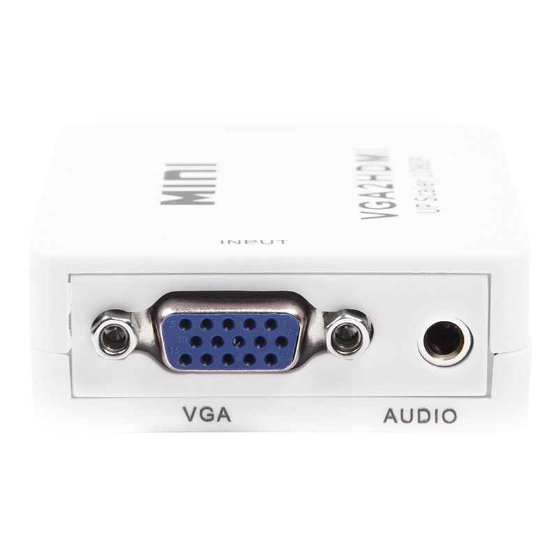 Конвертер VGA + Стерео 3,5мм на HDMI, пластик, белый REXANT - Фото 3