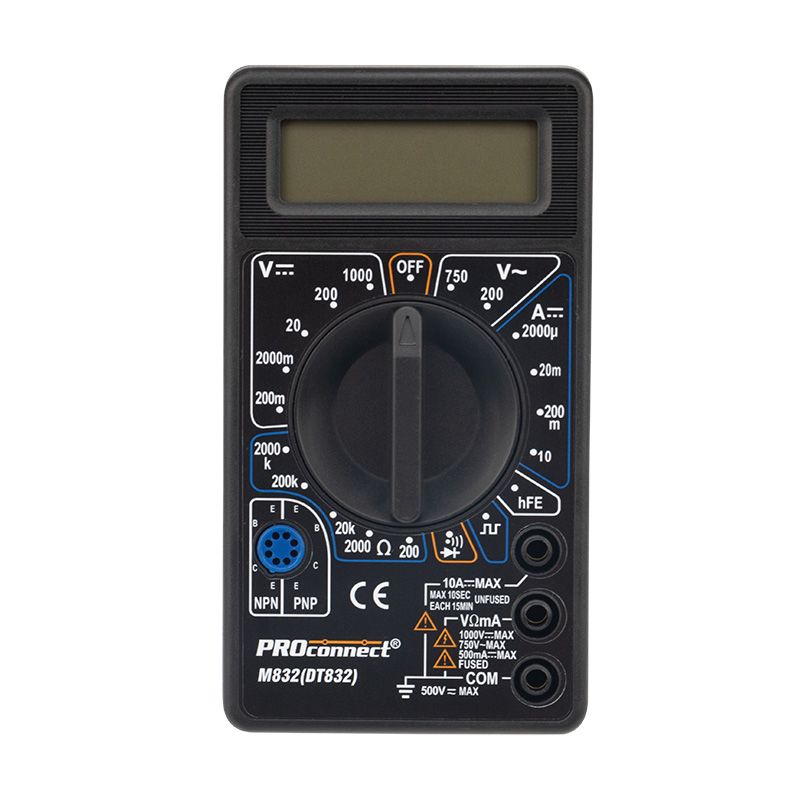 Портативный мультиметр M832 (DT832) PROconnect - Фото 3