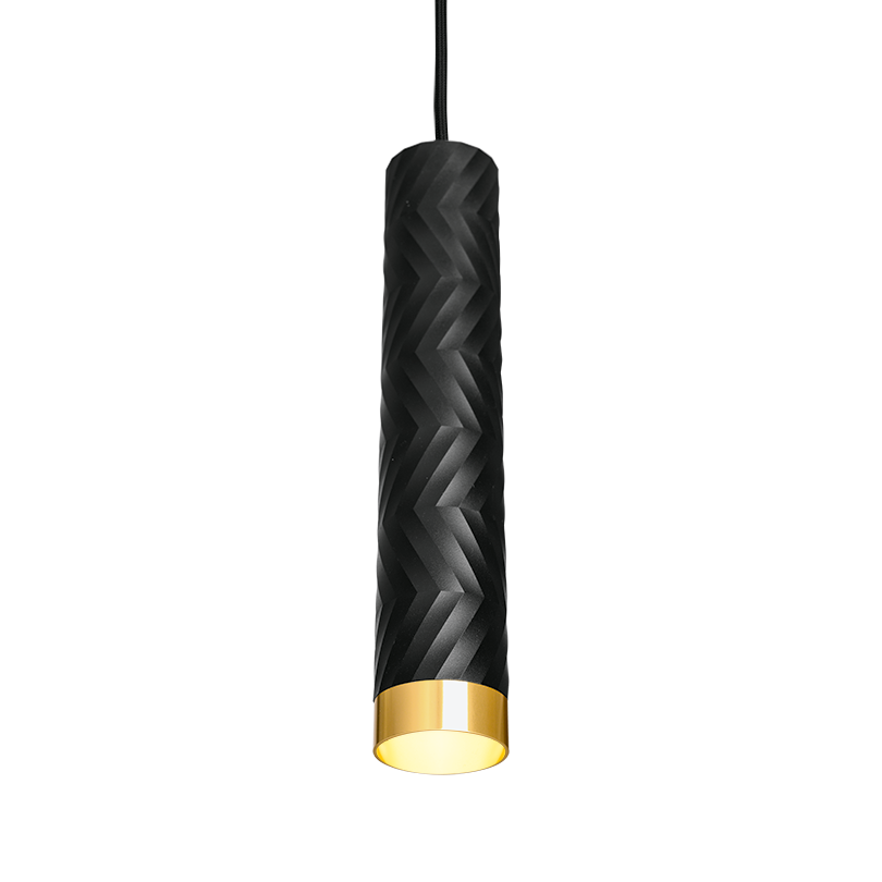 Подвесной светильник WOLTA WSL-GU10/P09BG IP20 под лампу GU10 Чёрный/золото LINEA D55x280 1/20 - Фото 3