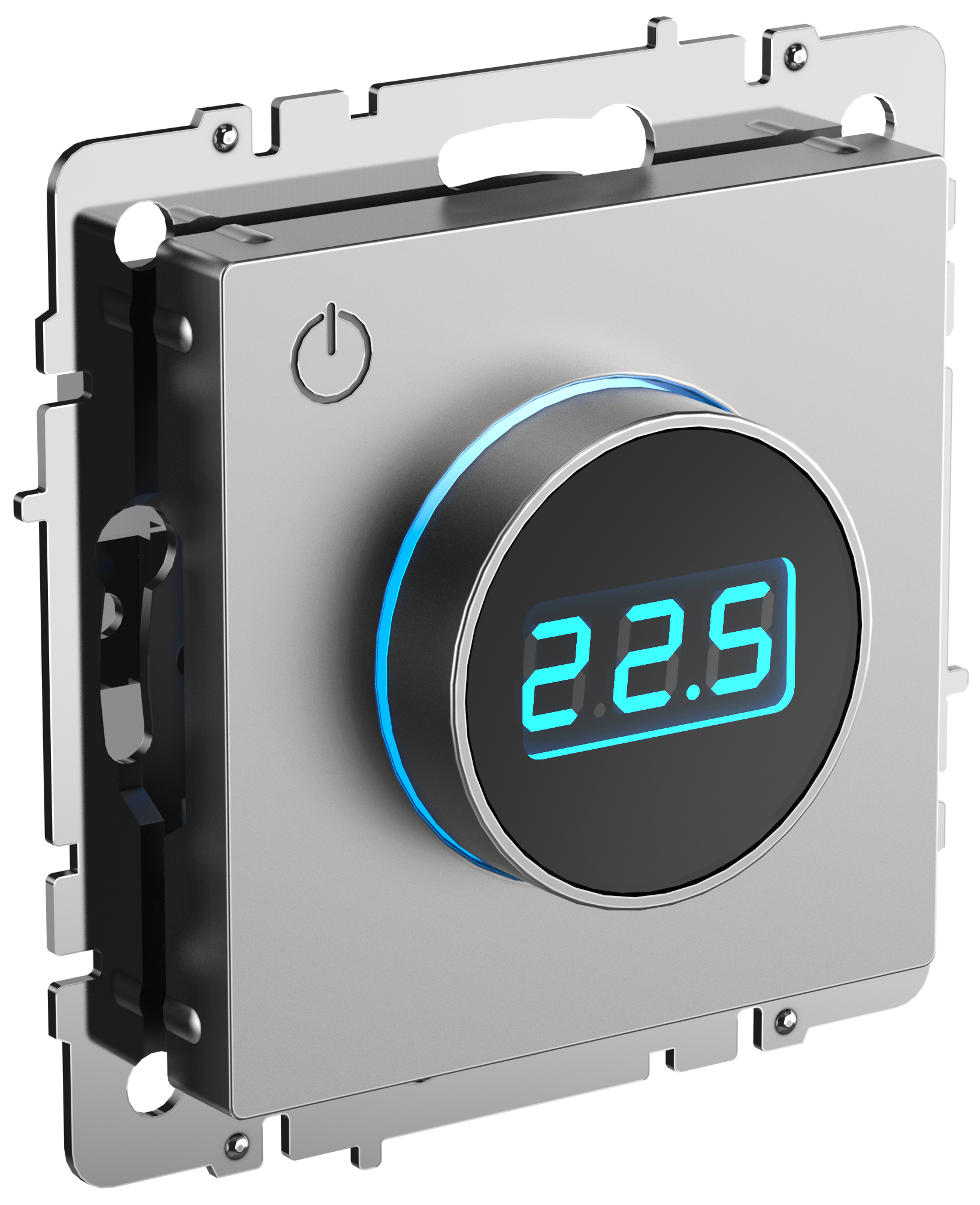 BRITE Термостат электронный с индикацией ТС10-1-БрС сталь IEK 