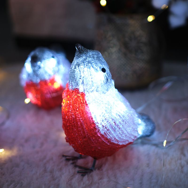 Акриловая светодиодная фигура Семья снегирей 16х9х13 см, 40 LED, IP20, 3хАА NEON-NIGHT - Фото 2