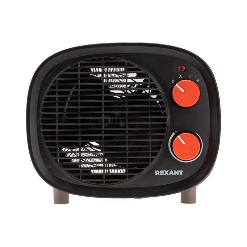 Тепловентилятор электрический настольный 2кВт со спиральным нагревательным элементом, черный REXANT - Фото 2
