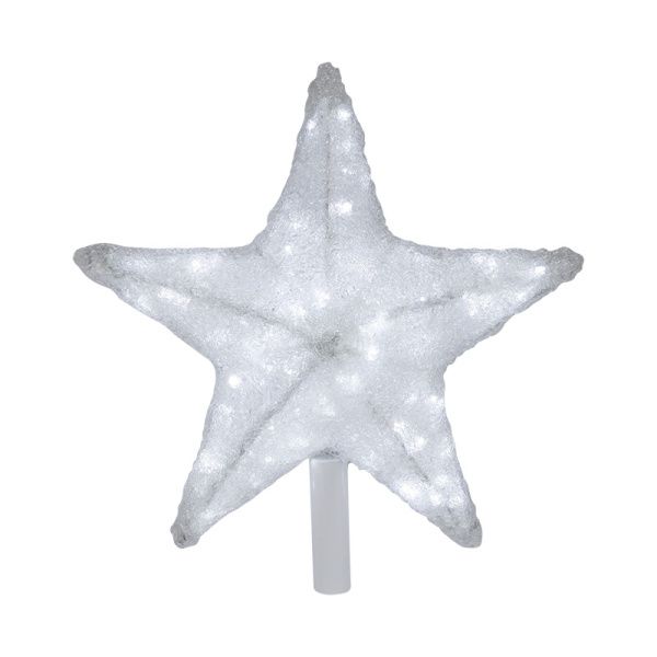 Акриловая светодиодная фигура Звезда 50см, со съемной трубой и кольцом для подвеса,160 светодиодов, белая NEON-NIGHT - Фото 4