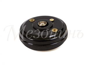 Розетка ретро TV (SAT) оконечная (без подъемной рамки, D70x25), цвет - черный, коллекция "Новая Голл GE70321-05k