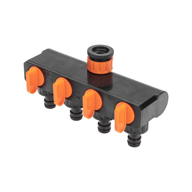 Разветвитель для шланга на 4 канала 1/2"-3/4" ЧЕТЫРЕ СЕЗОНА