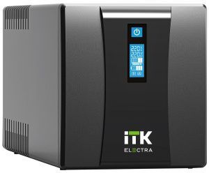 ITK ELECTRA ET ИБП однофазный линейно-интерактивный 1200ВА/720Вт 4хSchuko LCD дисплей АКБ 2х7AH USB EET-1200VA-1-002-S