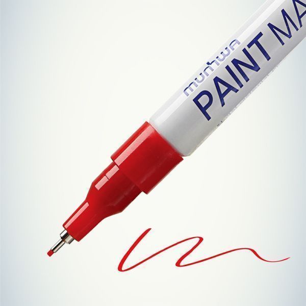 Маркер-краска Extra Fine Paint Marker 1мм, нитрооснова, красный MunHwa