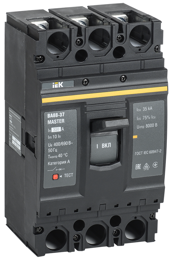 Выключатель автоматический ВА88-37 3Р 320А 35кА MASTER IEK