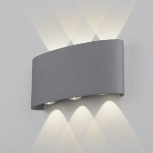 Светильник светодиодный уличный настенный Twinky trio серый 1551 TECHNO LED Elektrostandard a038417