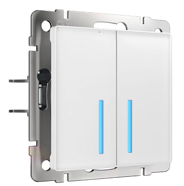 Сенсорный выключатель двухклавишный с функцией Wi-Fi (белый) Werkel W4520601