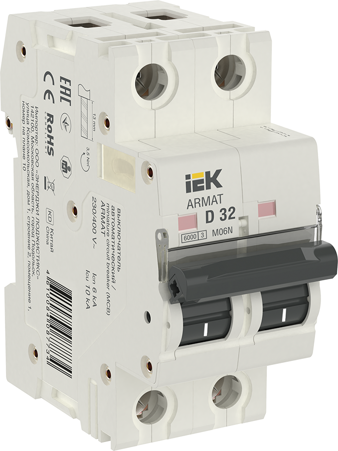 ARMAT Автоматический выключатель M06N 2P D 32А IEK