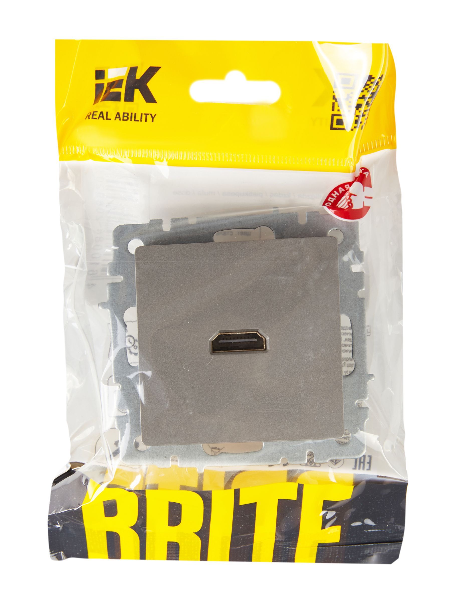 BRITE Розетка HDMI РHDMI-0-БрС сталь IEK - Фото 5
