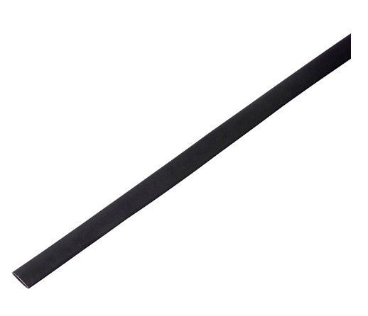 Трубка термоусаживаемая ТУТ 6,0/3,0мм, черная, упаковка 50 шт. по 1м, PROconnect