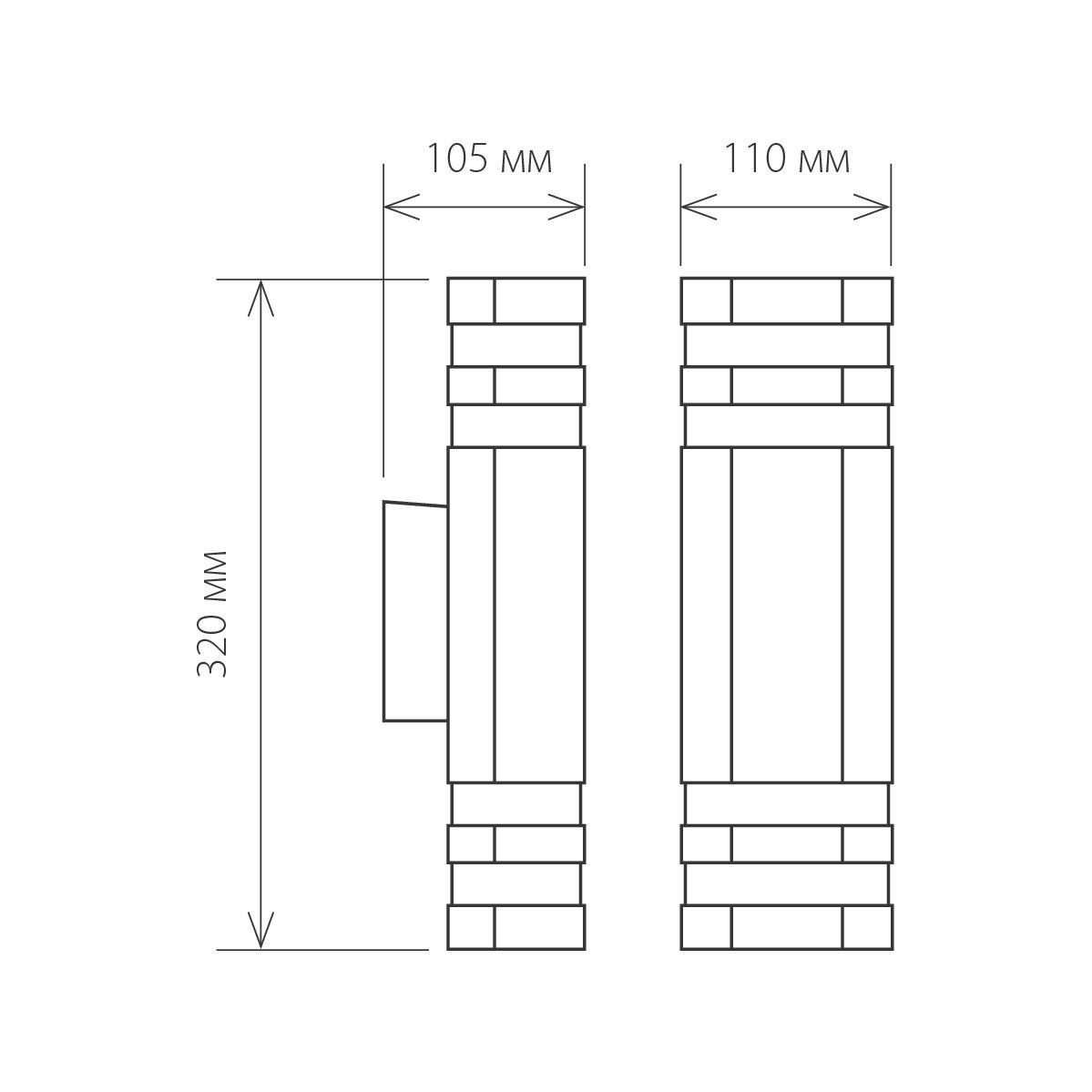 Светильник уличный настенный 1443 TECHNO черный Elektrostandard - Фото 3