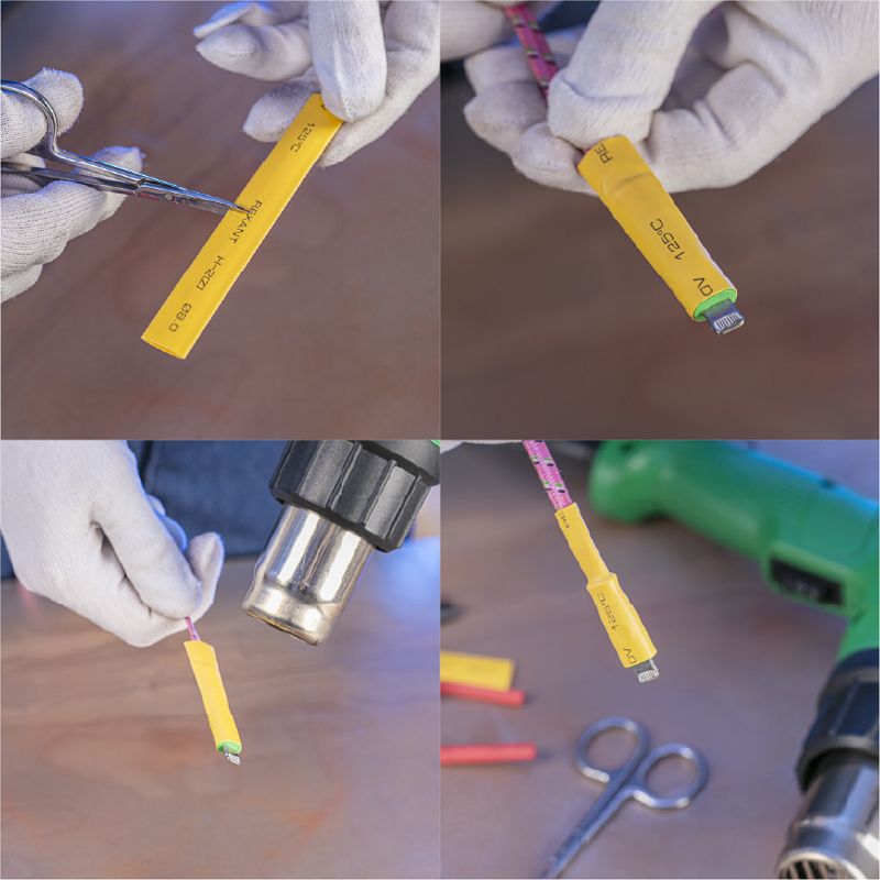 Набор термоусаживаемых трубок ТУТ нг №3 MULTICOLOR 2:1, упаковка 13 шт. по 10 см REXANT - Фото 4