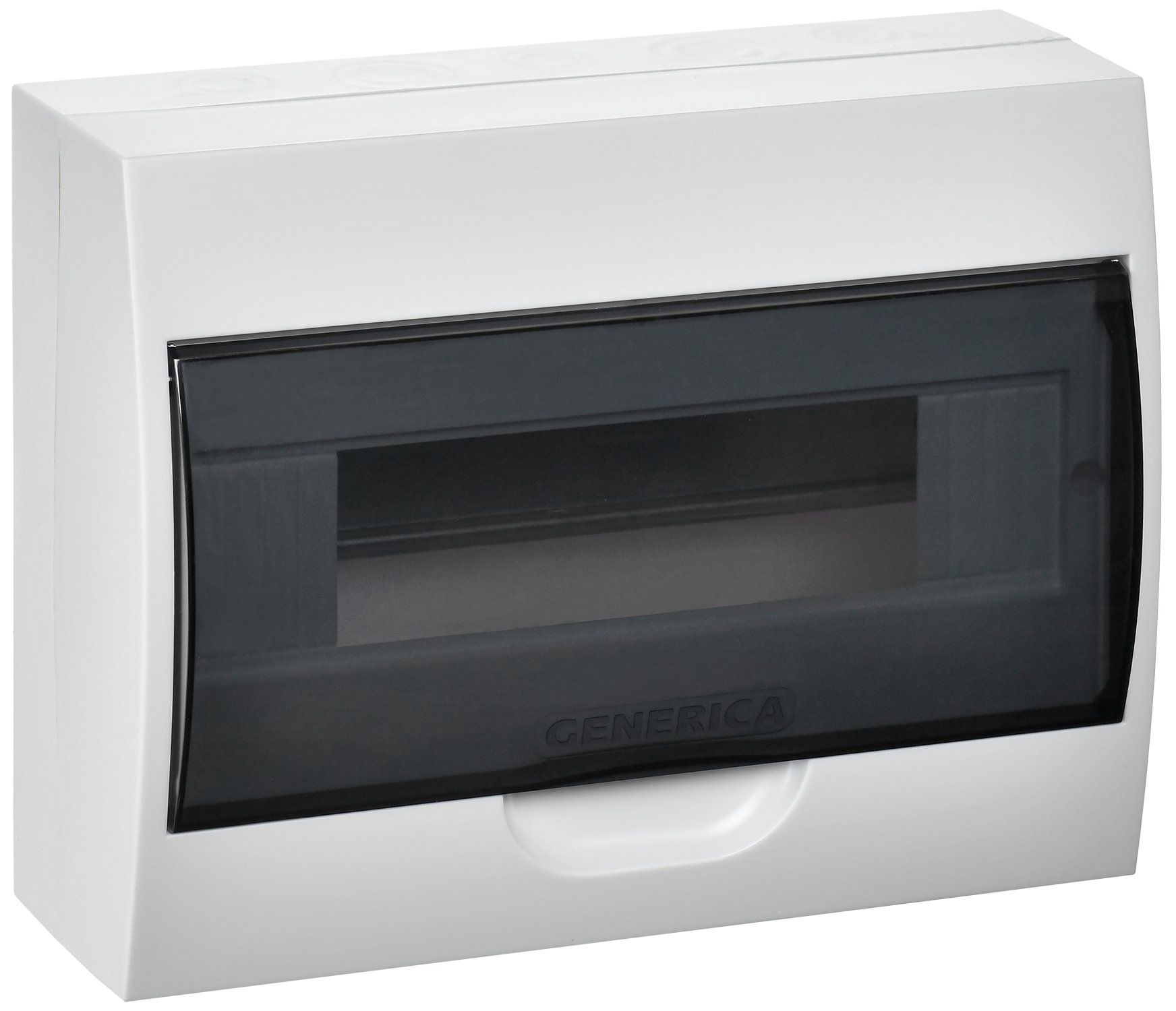 Корпус пластиковый ЩРН-П-12 черная прозрачная дверь IP41 GENERICA MKP12-N-12-41-G
