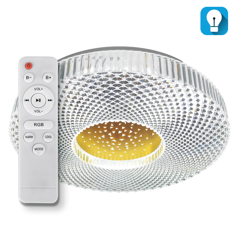Светодиодный светильник LUMIN'ARTE CLL55 VIOLET 70W 3000-6500К RGB, 490х83мм, IP20 с ПДУ + приложение ILink
