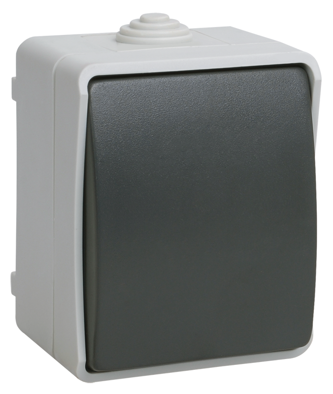 FORS Выключатель кнопочный для открытой установки 10А IP54 ВСк20-1-0-ФСр серый IEK