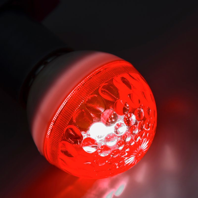 Лампа-строб светодиодная, диаметр 50, E27, 18 LED, 2,5Вт, КРАСНЫЙ, 230В NEON-NIGHT - Фото 4