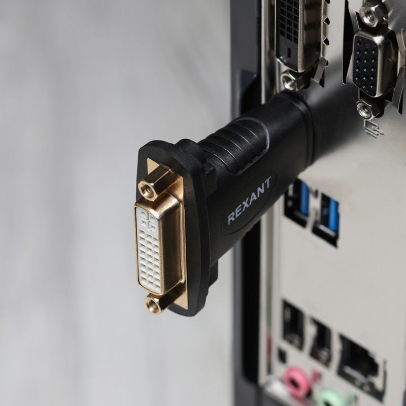 Переходник штекер HDMI - гнездо DVI-I REXANT - Фото 3