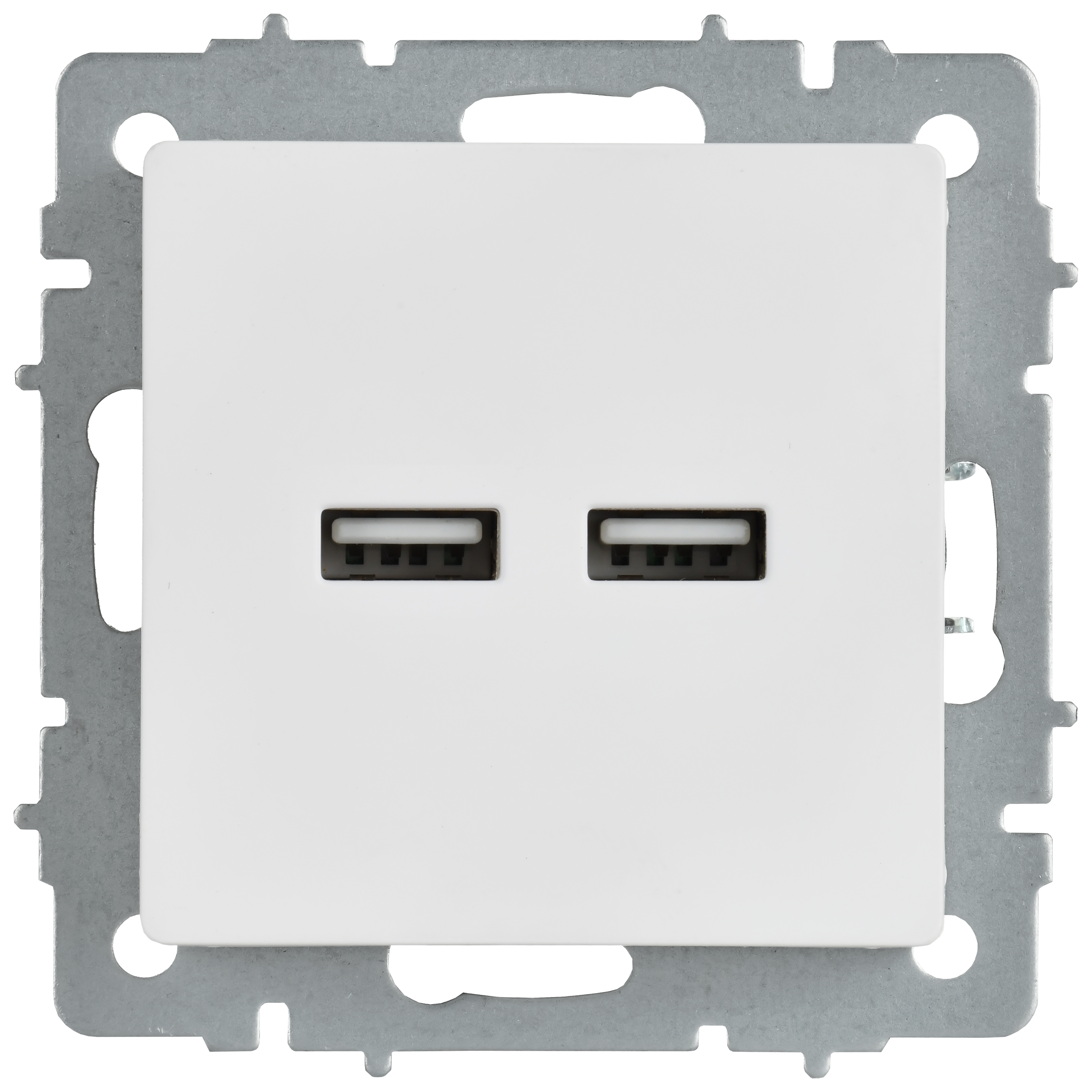BRITE Розетка USB A+A 5В 3,1А РЮ10-1-БрАБ арктический белый IEK - Фото 5