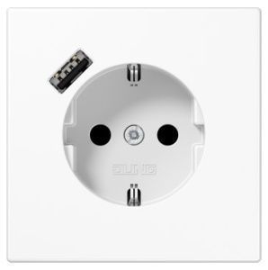 Розетка SCHUKO® 16A с USB-зарядкой тип A 3A - LS (белый)