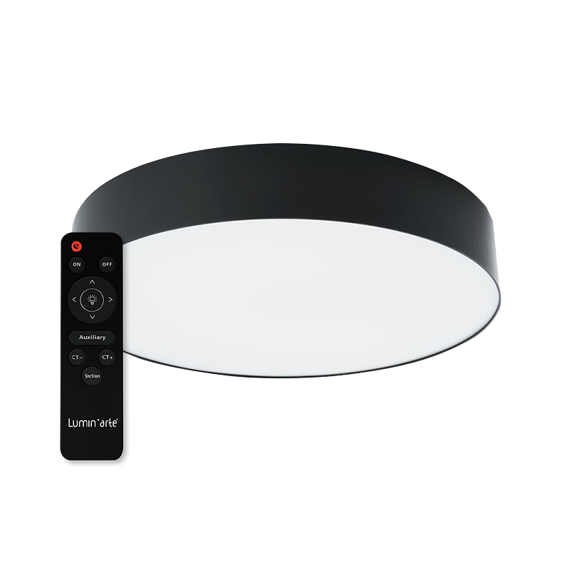 Светодиодный светильник LUMIN'ARTE CLL58 MACARON 80W 3000-6500K CCT, 480x65мм, IP20 с ПДУ черный матовый