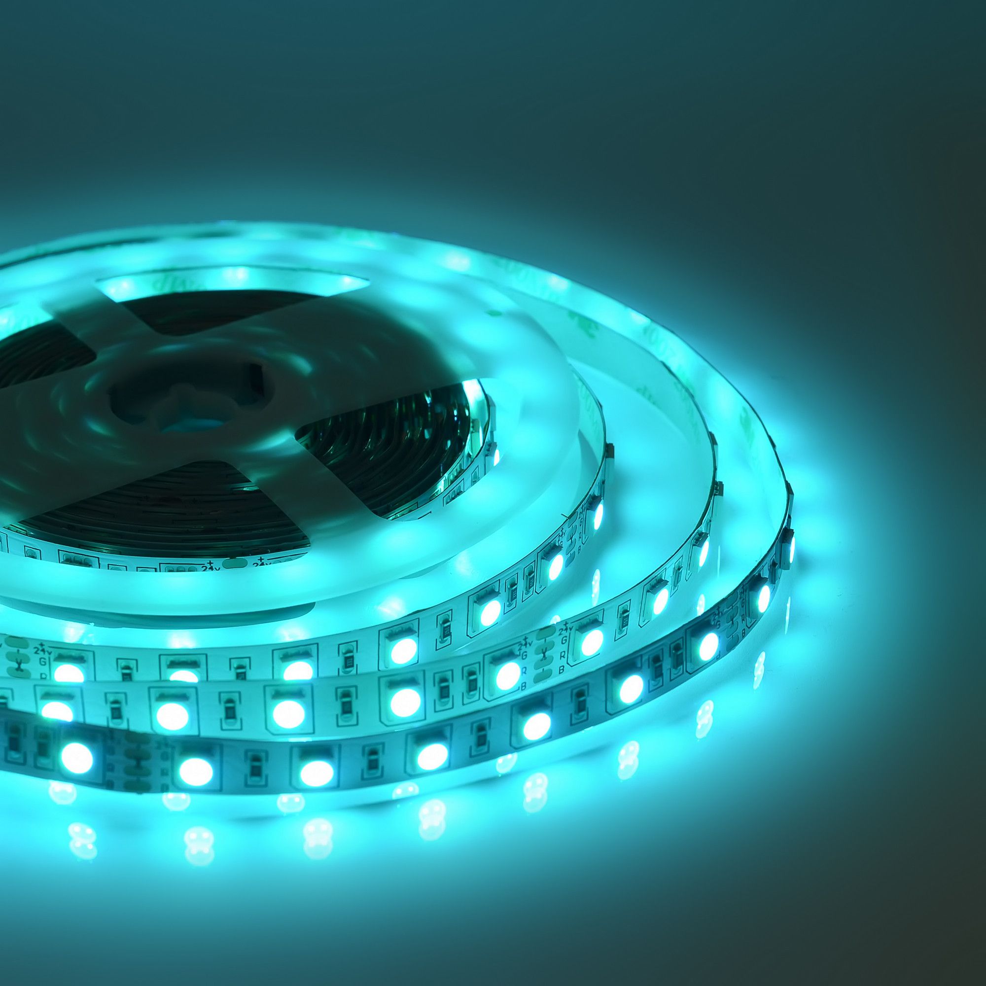 Лента светодиодная smd5050 60д/м 24В IP20 5м RGB Apeyron - Фото 10