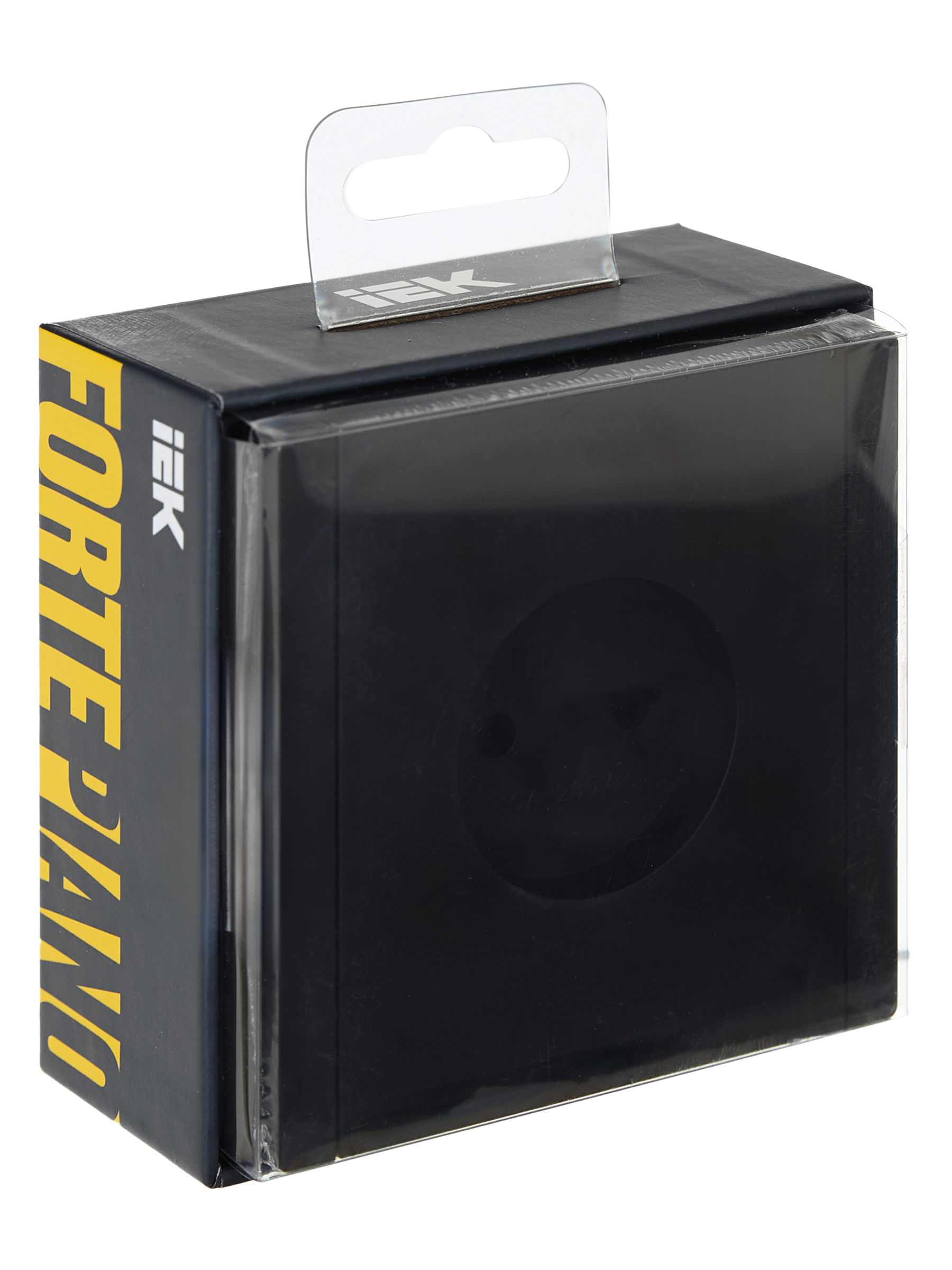 FORTE&PIANO Розетка 1-местная без заземления без защитных шторок винтовое крепление 10А FP118 черный IEK - Фото 2