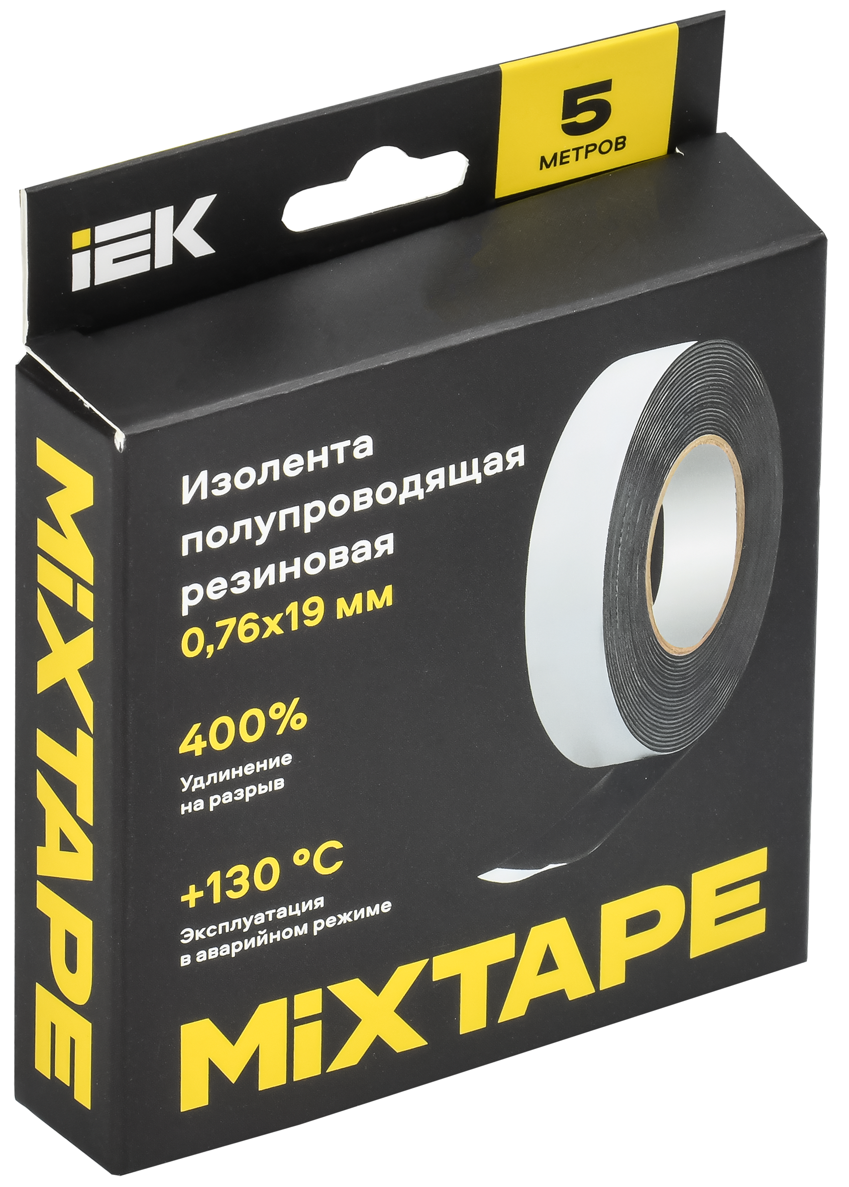MIXTAPE PRO Изолента полупроводящая резиновая 0,76х19мм 5м 13 IEK - Фото 2