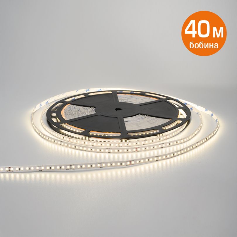 Светодиодная лента стабилизированная WOLTA WLS2835-10W/4000/48H120-01 SMD2835 10Вт 4000К 48В IP20 1300лм/м 120led/м 10мм (бабина - 40м)