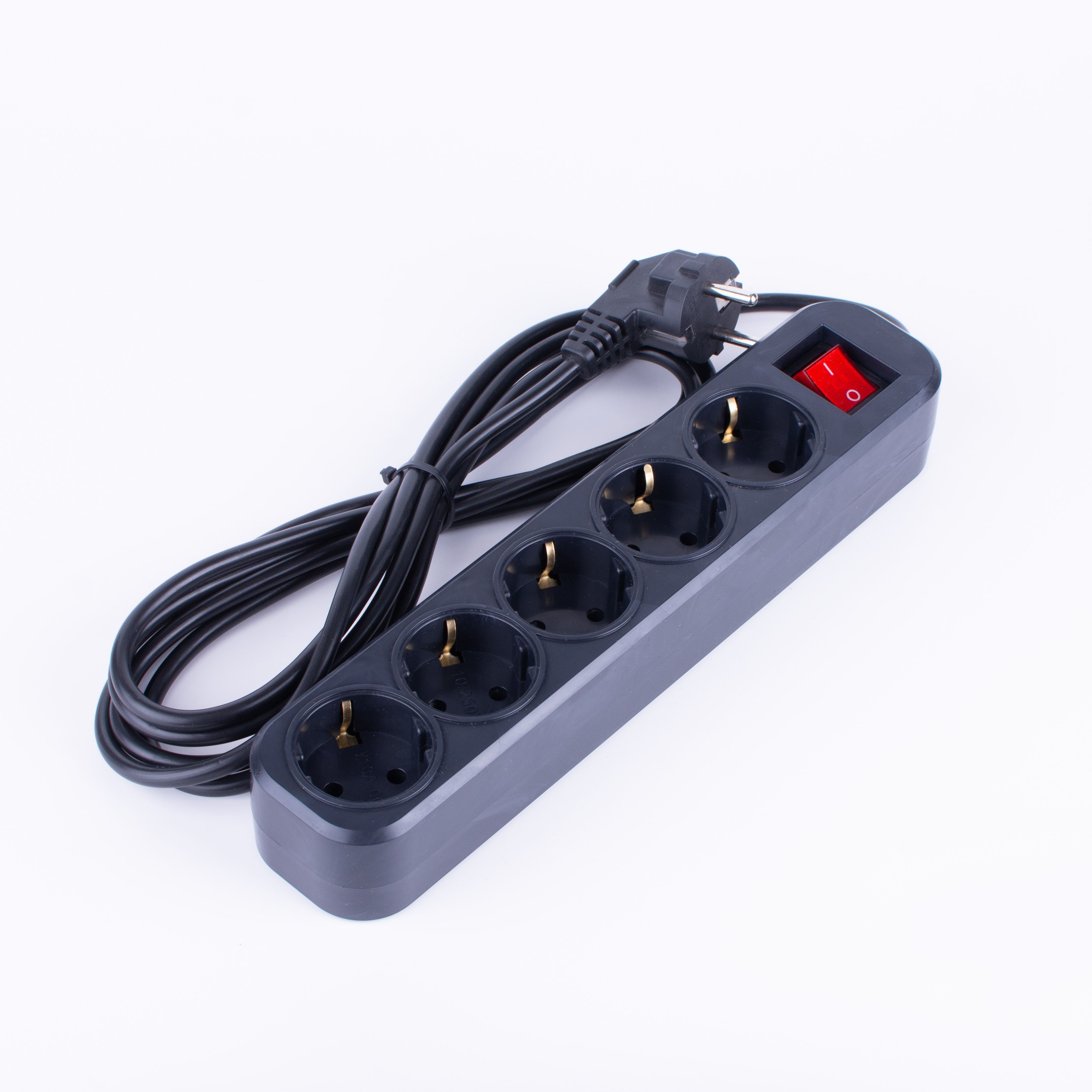 Сетевой фильтр СФ05 ПВС 3*0,75 (10А) 5гн. 3м. черный DEKRON 