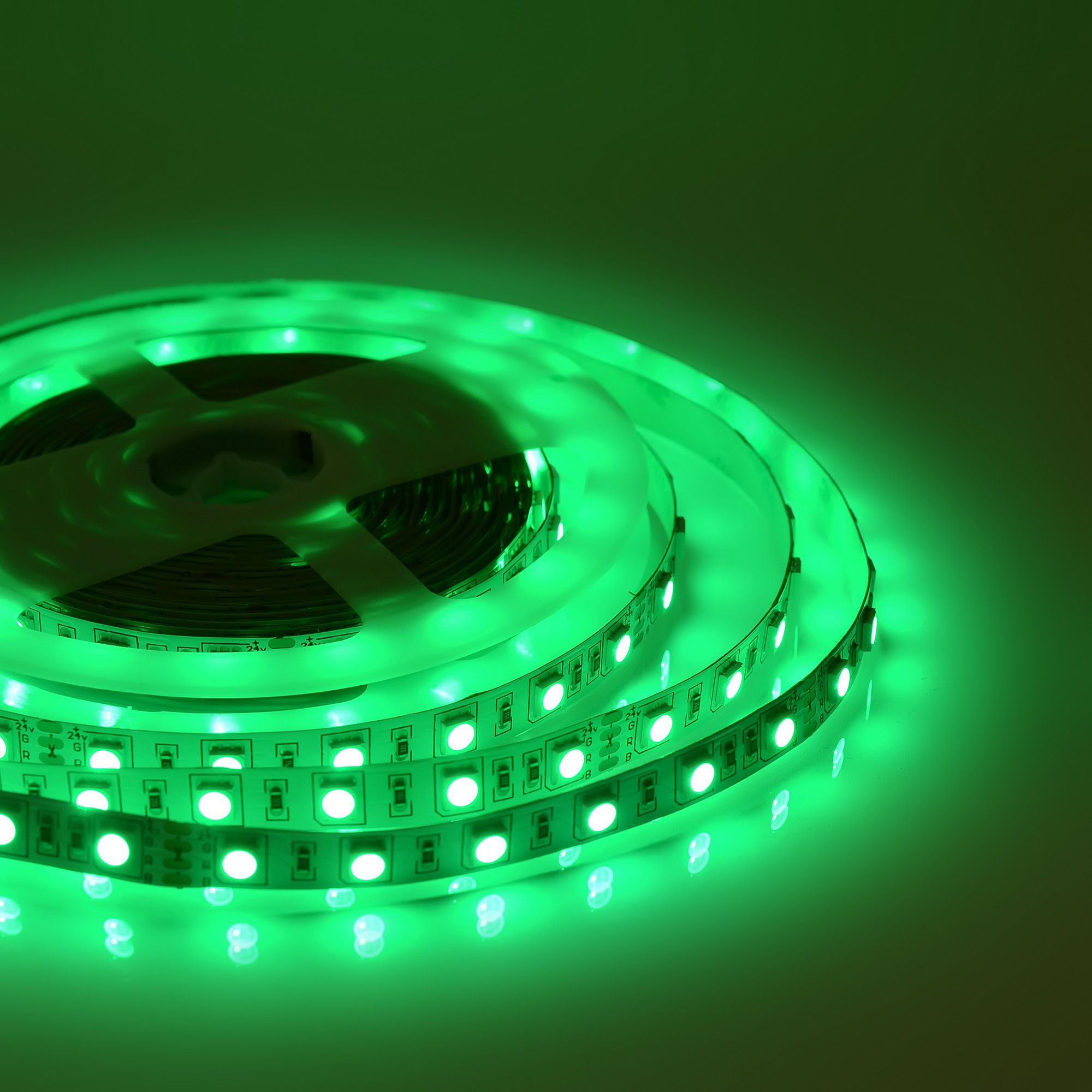 Лента светодиодная smd5050 60д/м 24В IP20 5м RGB Apeyron - Фото 2