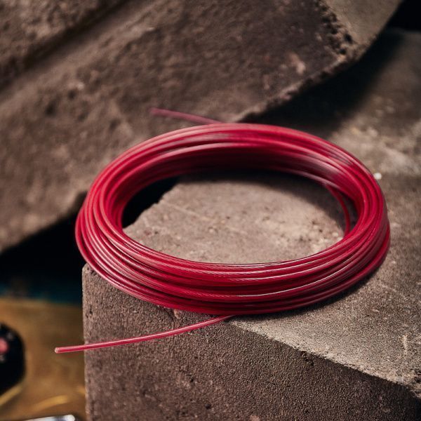 Трос стальной в ПВХ оплетке d=2,5 мм, красный ( моток 20 м)  REXANT - Фото 6