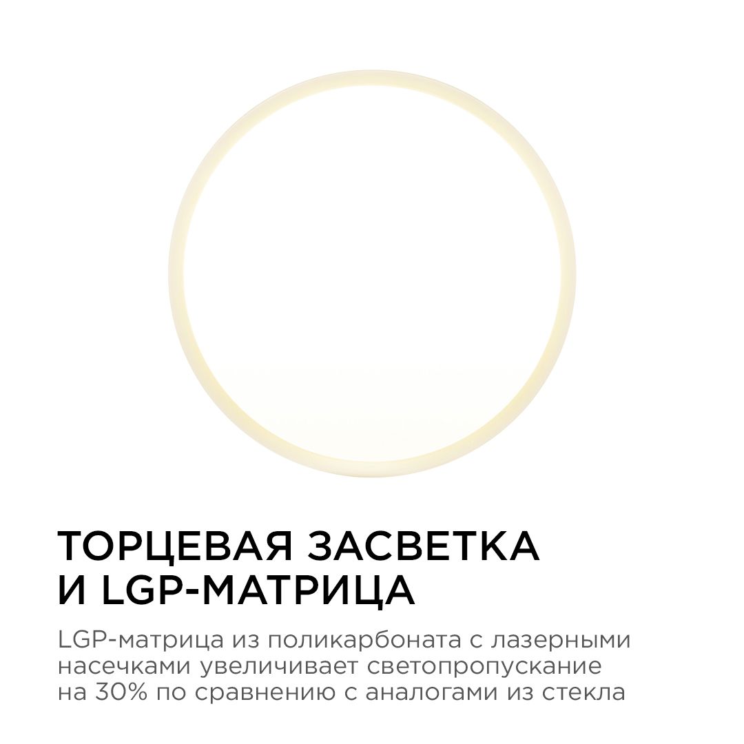 Панель светодиодная накладная круглая 18Вт, 1440Лм, Ф170мм, 2700К, Apeyron - Фото 3