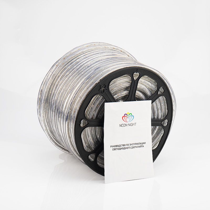 Дюралайт LED двухжильный 230В 13мм 24LED/м ТЕПЛЫЙ БЕЛЫЙ эффект мерцания модуль 2м Эконом - Фото 3