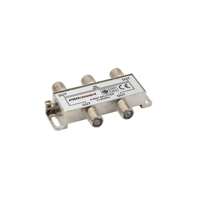 Делитель ТВх4 под F-разъем, 5-1000МГц PROconnect 05-6023