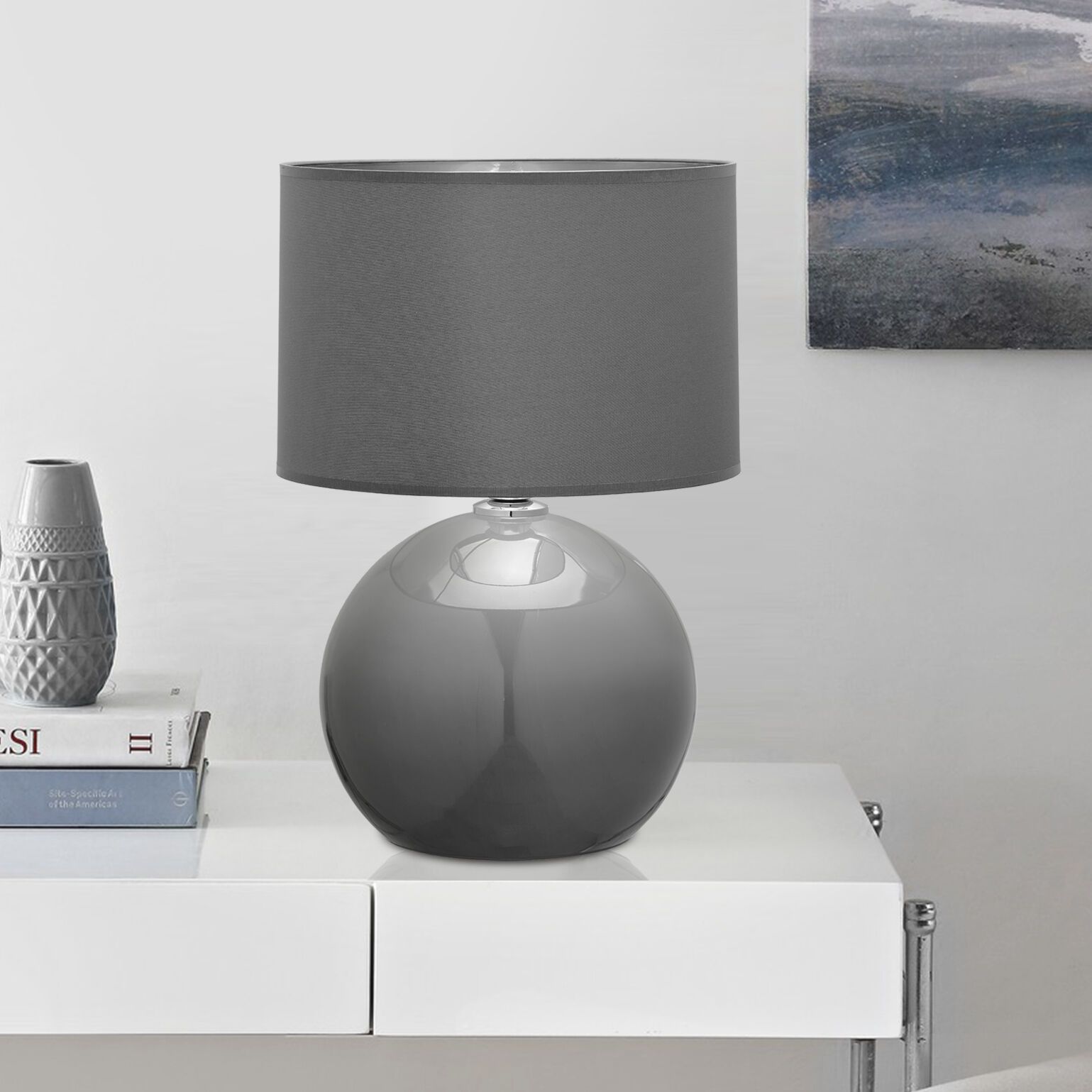 Настольная лампа с абажуром 5089 Palla серый Eurosvet - Фото 4