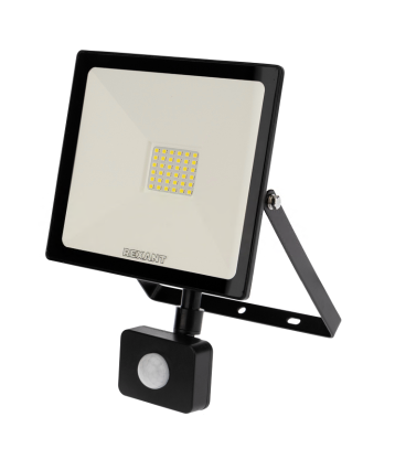 Прожектор светодиодный СДО 50Вт 4000Лм 6500К холодный свет, с микроволновым настраиваемым датчиком движения REXANT 605-009