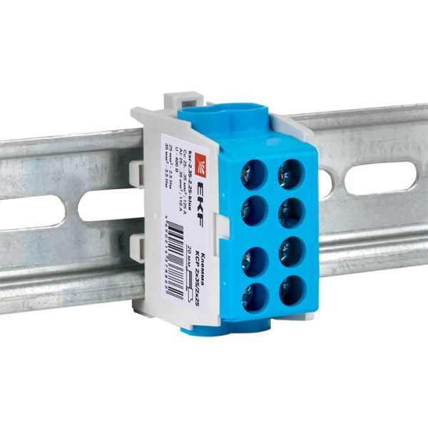 Клемма распределительная КСР с двойным винтом 2x35/2x25 cиняя EKF