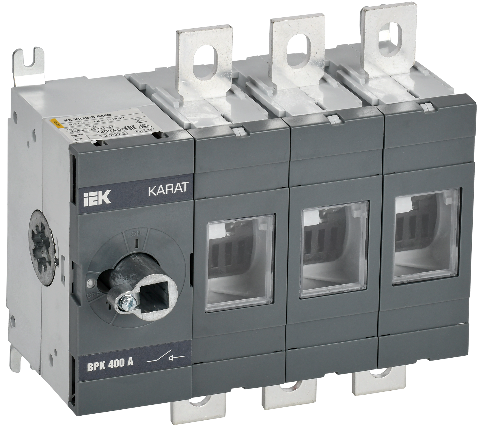 KARAT Выключатель-разъединитель ВРК без рукоятки управления 3P 400А IEK KA-VR10-3-0400