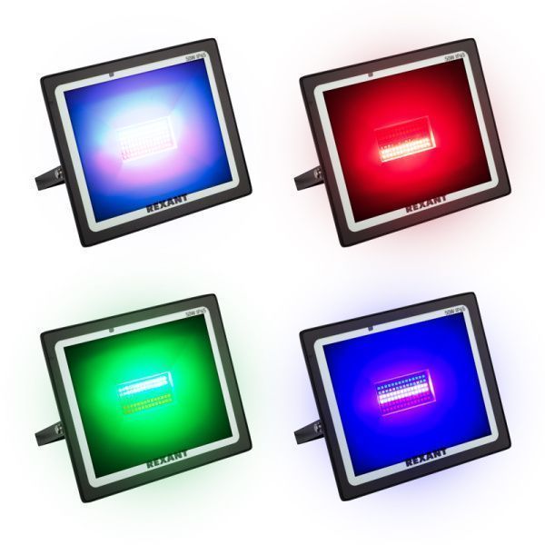 Прожектор цветного свечения мультиколор (RGB) 50Вт с пультом ДУ REXANT - Фото 8