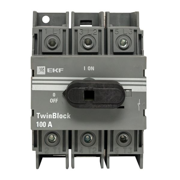 Рубильник  100A 3P c рукояткой управления для прямой установки TwinBlock EKF - Фото 7