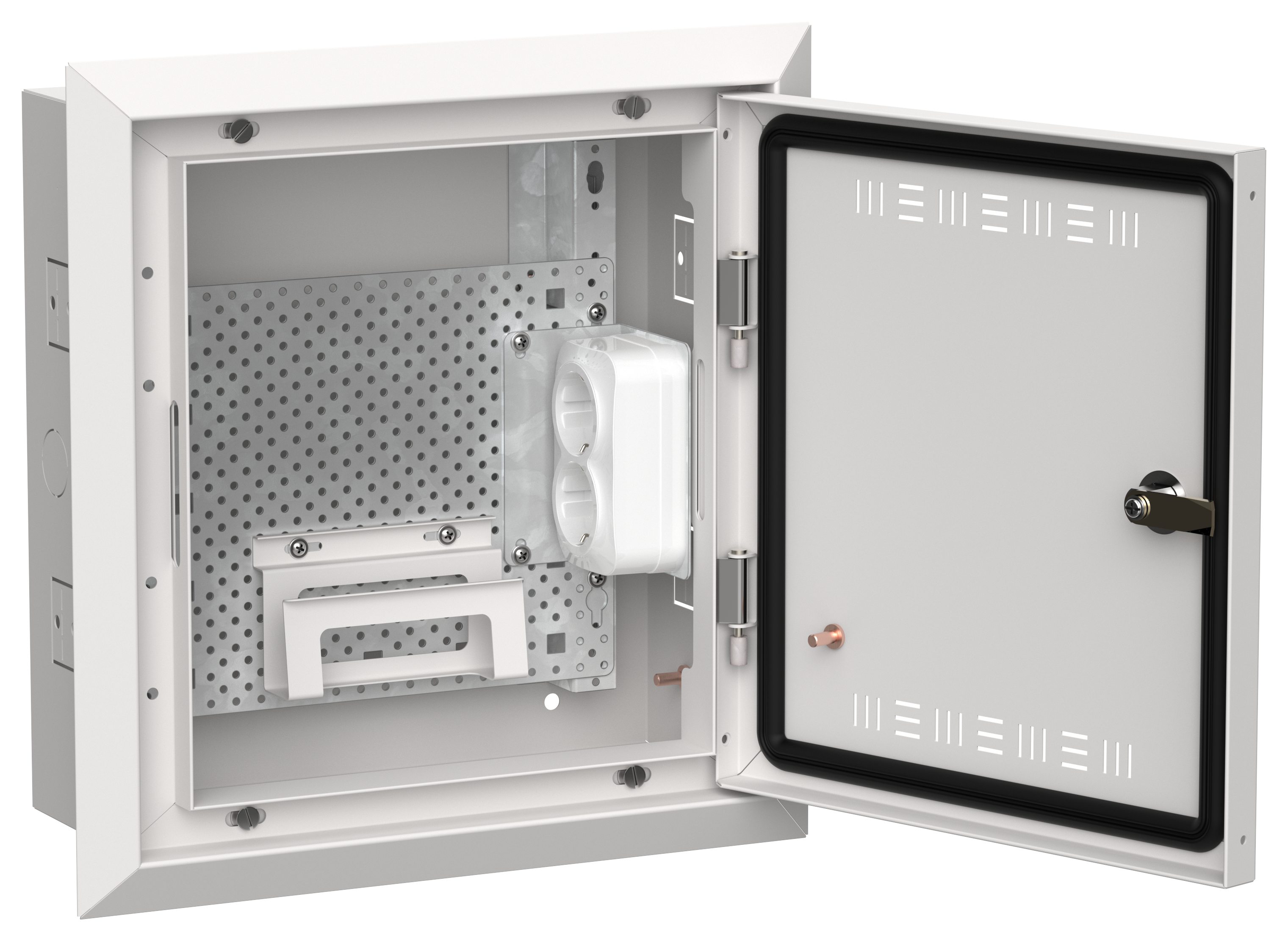 TITAN 5 Корпус мультимедиа ЩРв-12 (1х12) 380х365х130мм IP30 белый IEK