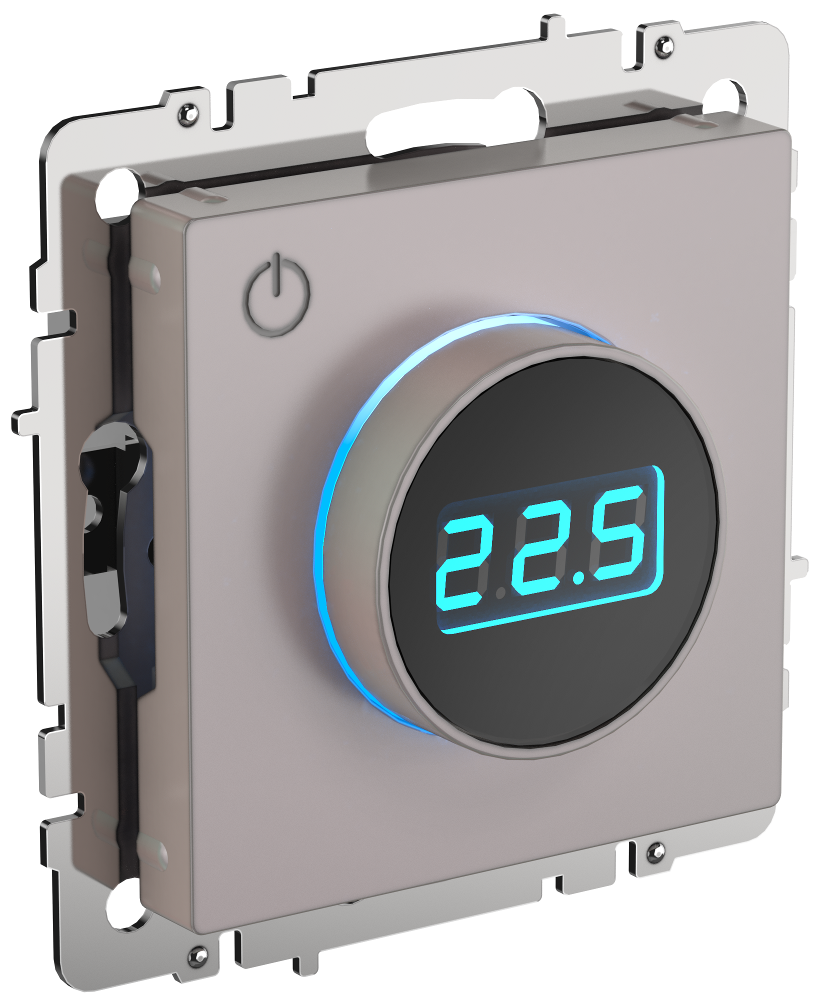 BRITE Термостат электронный с индикацией ТС10-1-БрЖ жемчуг IEK 