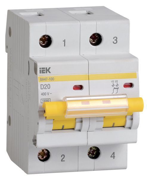 KARAT Автоматический выключатель ВА47-100 2P D 16А 10кА IEK