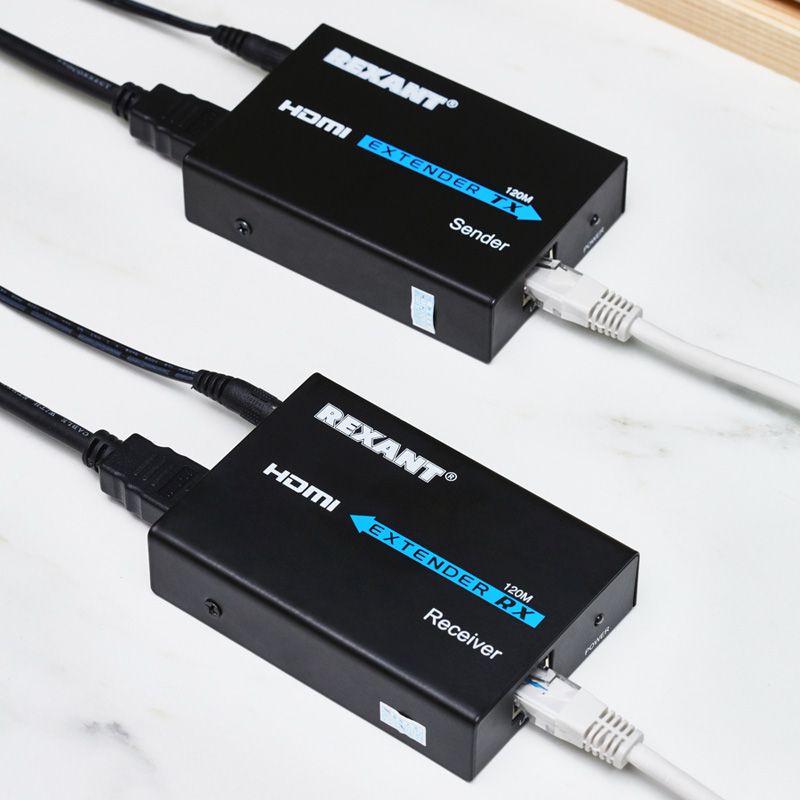 HDMI-удлинитель по витой паре RJ-45(8P8C) до 120м (1080p) REXANT - Фото 3