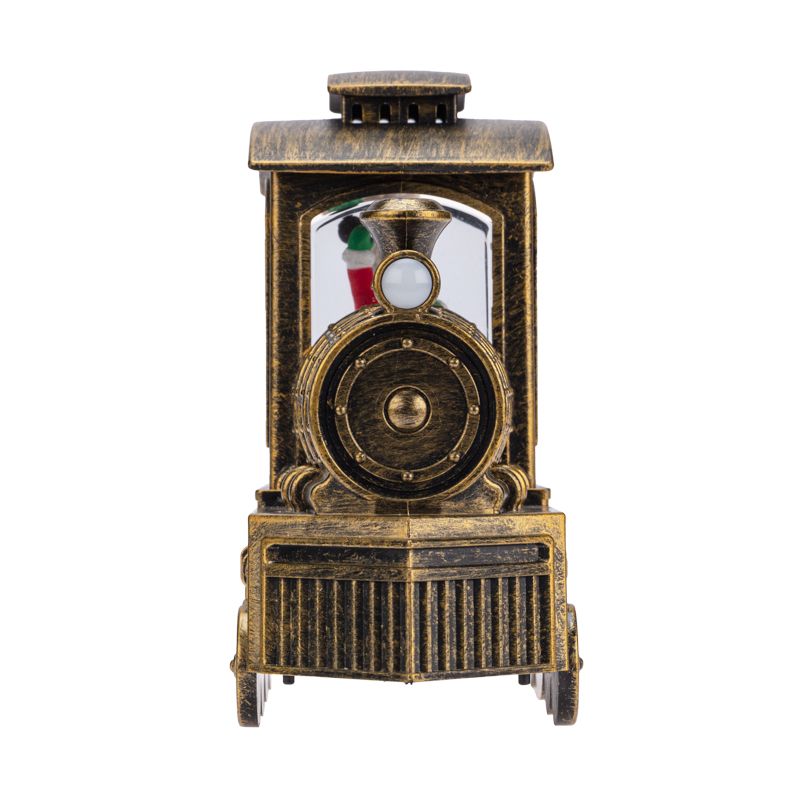 Декоративный фонарь Паровоз с эффектом снегопада и подсветкой - Фото 5